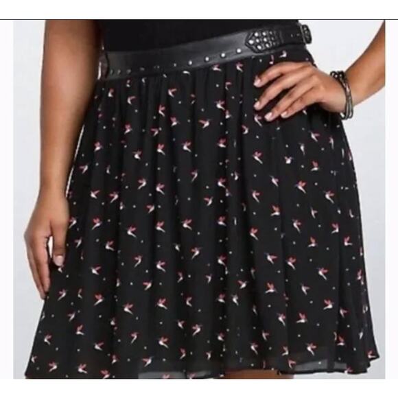 torrid Dresses & Skirts - Torrid Studded Belted Bird Black Skirt